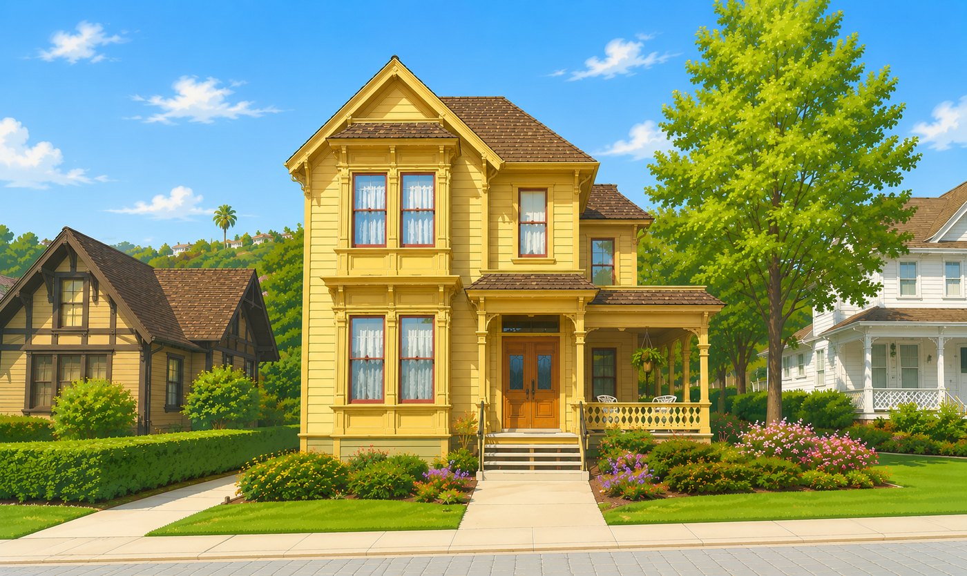 A warm California home exterior — the homes HelpASAP helps families move on from
